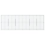 vidaXL Panier gabion avec couvercle 600x50x200 cm fer galvanisé
