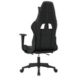vidaXL Chaise de jeu de massage et repose-pied Noir et gris Similicuir