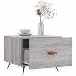 vidaXL Table basse Sonoma gris 50x50x40 cm Bois d'ingénierie