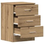 vidaXL Tables de chevet 2 Pièces chêne artisanal 38x35x55 cm