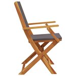 vidaXL Chaises de jardin pliantes lot de 8 tissu et bois massif