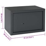 vidaXL Coffre-fort Gris foncé RAL7016 20 x 31 x 20 cm Acier
