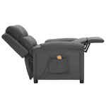 vidaXL Fauteuil de massage Gris foncé Tissu