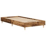 vidaXL Cadre de lit sans matelas vieux bois 90x200 cm bois ingénierie