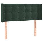 vidaXL Tête de lit à LED Vert foncé 83x16x78/88 cm Velours
