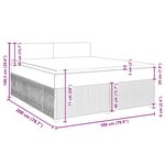 vidaXL Sommier à lattes de lit avec matelas Gris clair 180x200cm Tissu