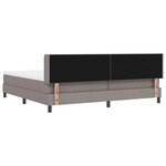 vidaXL Lit à ressorts avec matelas Taupe 200 x 200 cm Polyester