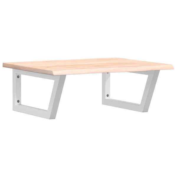 vidaXL Étagère de vasque murale acier et bois de chêne massif