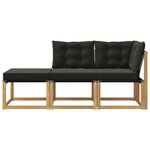 vidaXL Unité de canapé sectionnel avec coussin 3 Pièce Blanc