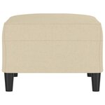 vidaXL Repose-pied Crème 70x55x41 cm Tissu