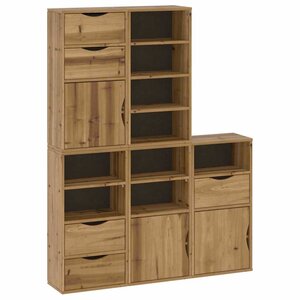 vidaXL Armoires latérales 5 Pièces ODDA 40x24x79 cm bois massif pin