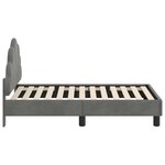 vidaXL Cadre de lit pour tout-petit avec tête de lit Gris foncé