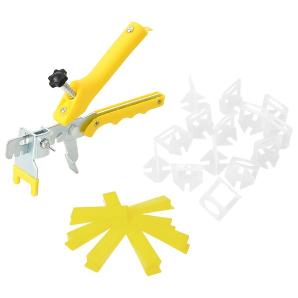 vidaXL Système de nivellement de carrelage 250 cales 500 clips 1 5 mm
