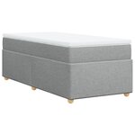 vidaXL Sommier à lattes de lit et matelas Gris clair 90x190 cm Tissu