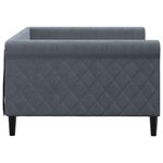 vidaXL Lit de repos sans matelas gris foncé 100x200 cm velours