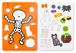 Carte stickers puzzle Squelette Halloween 16 x 22 cm