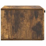 vidaXL Meuble TV mural Chêne fumé 59 5 x 41 x 30 cm Bois d'ingénierie
