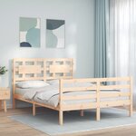 vidaXL Cadre de lit sans matelas bois massif