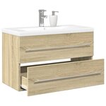 vidaXL Ensemble de meubles de salle de bain 2 Pièces chêne sonoma