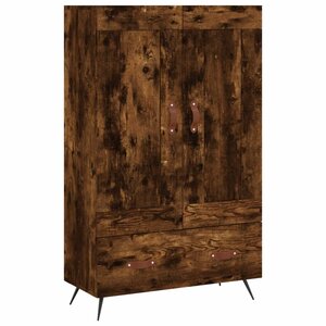 vidaXL Buffet haut chêne fumé 69 5x31x115 cm bois d'ingénierie