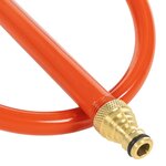 vidaXL Traîneau d’arrosage sur roues avec tête rotative en acier rouge