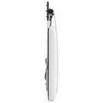 vidaXL Tête de lit suspendue Avec lumière LED Blanc Tissu