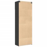 vidaXL Armoire de rangement noir 80x42 5x225 cm bois d'ingénierie