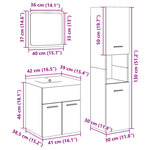 vidaXL Ensemble de meubles de salle de bain 4 Pièces chêne sonoma