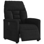 vidaXL Fauteuil inclinable électrique noir tissu microfibre