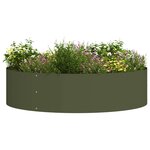 vidaXL Cache-pot de jardin 5 Pièces Vert olive 80 x 80 x 20 cm