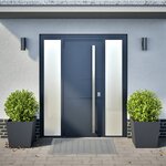 vidaXL Jardinières 2 Pièces anthracite 50x50x50 cm acier