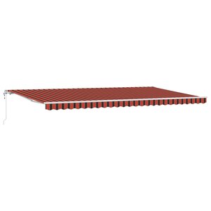 vidaXL Auvent rétractable orange et marron 600 × 300 cm