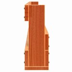 vidaXL Étagères à chaussures murales 2 Pièces cire marron 59x8 5x23 5 cm