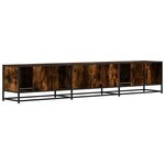 vidaXL Meuble TV chêne fumé 210x35x41 cm bois d'ingénierie
