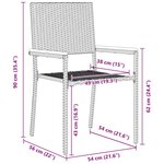 Ensemble de salle à manger de jardin vidaXL 7 pièces gris poly rattan