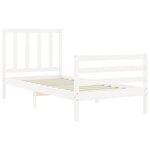 vidaXL Cadre de lit sans matelas blanc 100x200 cm bois de pin massif