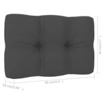 vidaXL Chaises de jardin lot de 2 et coussins anthracite Pin imprégné