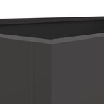 vidaXL Jardinière noir 62x30x29 cm acier laminé à froid