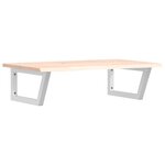 vidaXL Étagère de vasque murale acier et bois de chêne massif