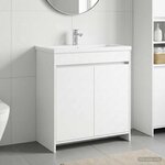 vidaXL Meuble sous lavabo de salle de bain Blanc 78 5 x 37 5 x 81 cm
