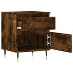 vidaXL Tables de chevet 2 Pièces chêne fumé 40x35x50 cm bois ingénierie