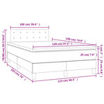 vidaXL Sommier à lattes de lit avec matelas LED gris clair 120x190 cm