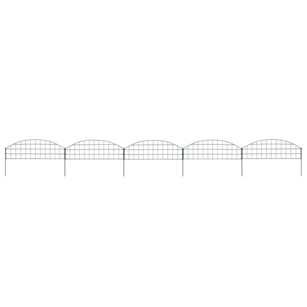 vidaXL Ensemble de clôture de jardin arquée 77 3x26 cm vert