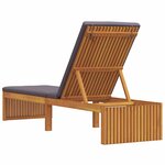 vidaXL Transat 1-personne Marron 200 x 55 x 94cm Bois d'acacia massif