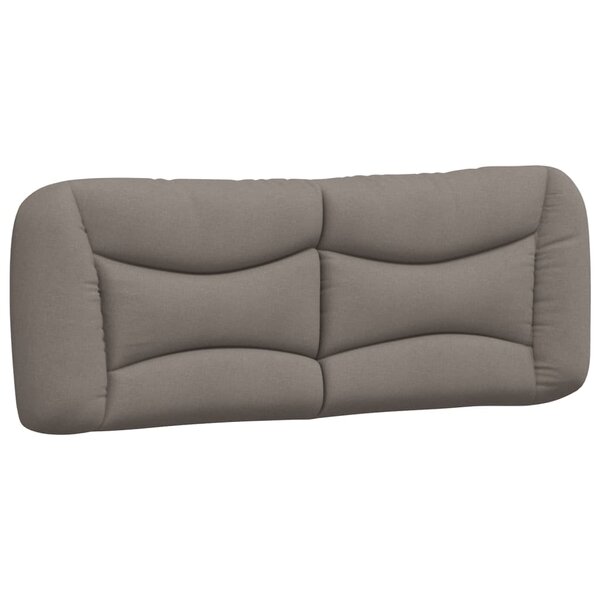 vidaXL Coussin de tête de lit taupe 120 cm tissu