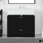 vidaXL Meuble Sous Évier Chêne noir 78 x 37 x 59 cm Bois d'ingénierie