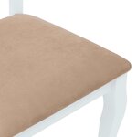 vidaXL Chaises à manger coussins 2 Pièces blanc bois massif caoutchouc