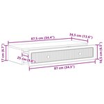 vidaXL Table d'appoint murale Blanc 87 5 x 34 5 x 17 cm