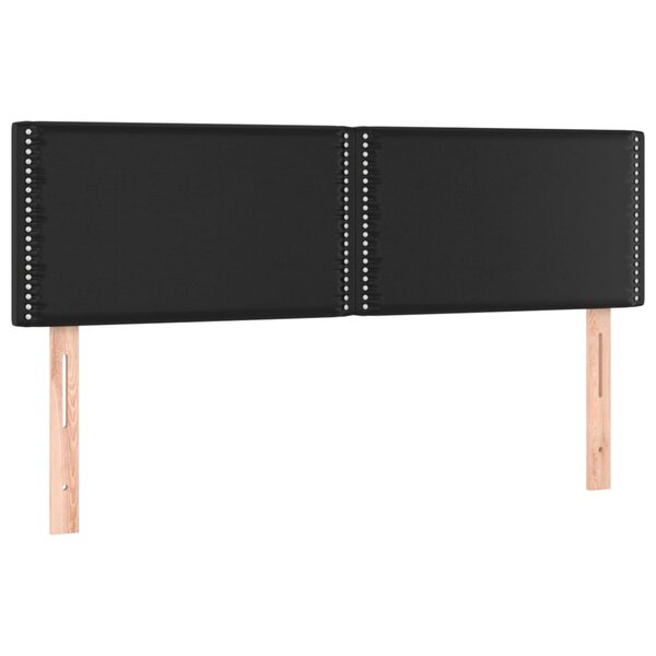 vidaXL Têtes de lit 2 Pièces Noir 72x5x78/88 cm Similicuir