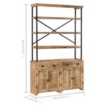 vidaXL Buffet avec étagères Bois de manguier massif 120x35x200 cm